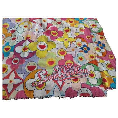 louis vuitton murakami scarf|Louis Vuitton x Takashi Murakami Cosmic Blossom Silk Scarf.